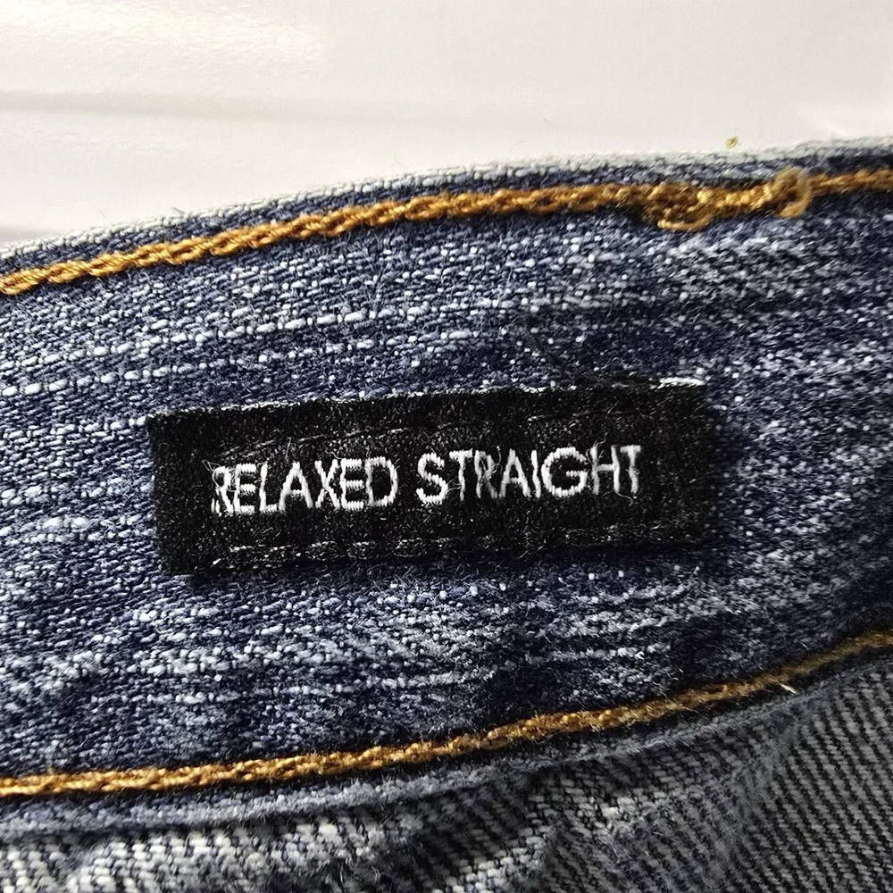 Calvin Klein Jeans Relaxed Straight Men's 40x30 Blue Denim Jeans Cotton